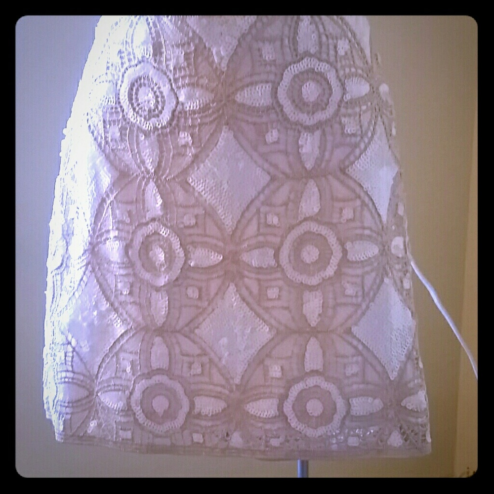 Express sequence and lace mini skirt 2